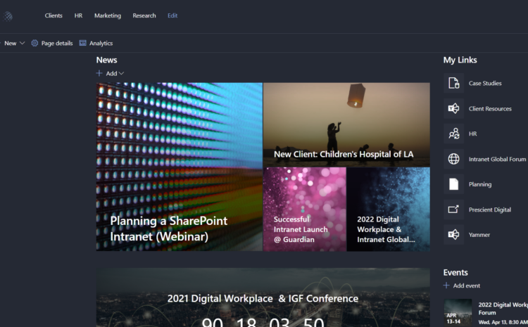 sharepoint intranet prescient digital media